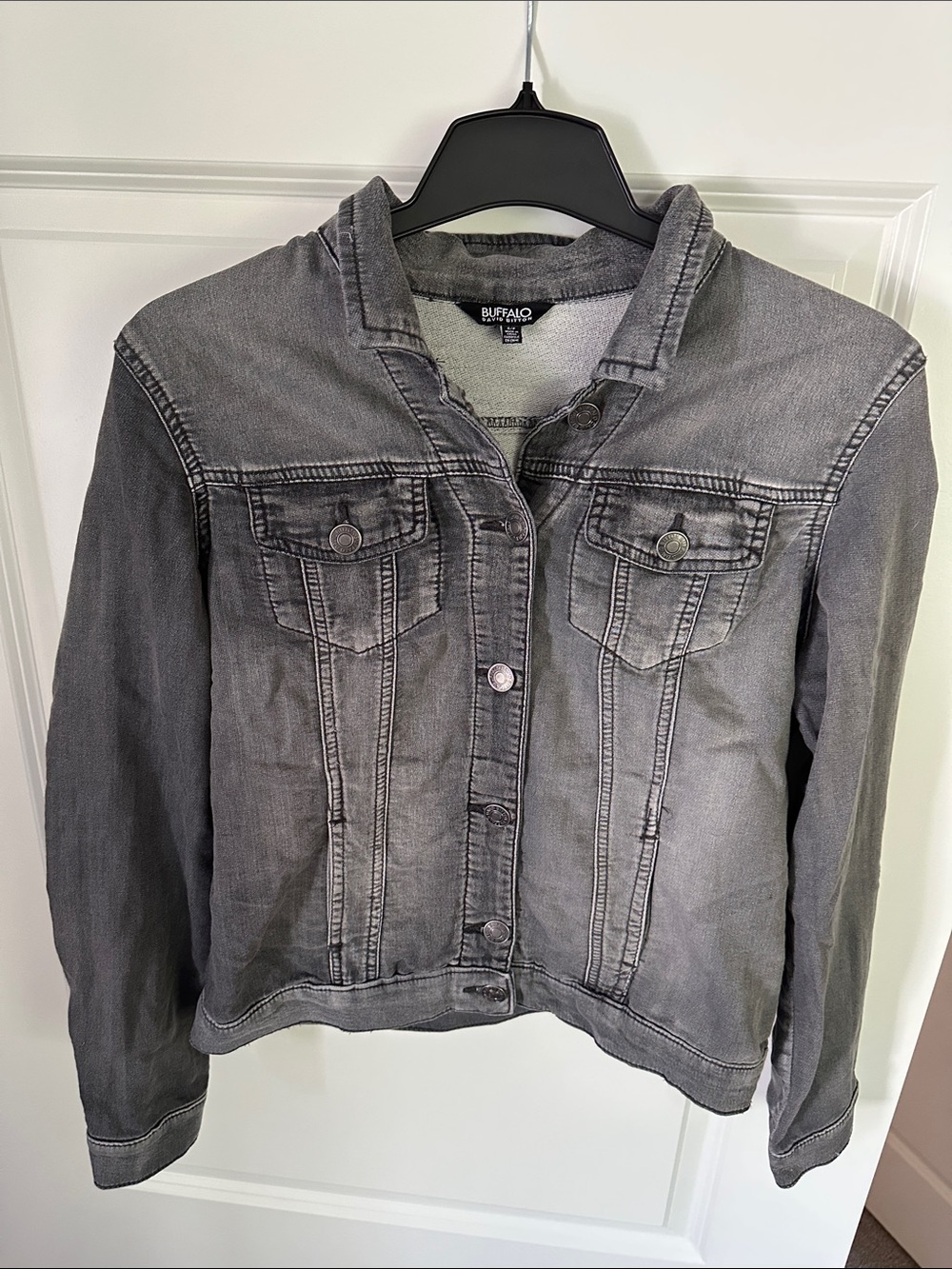 Buffalo David Bitton Women’s Washed Gray Denim Jacket